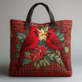 Cardinal Christmas Quilted Tote